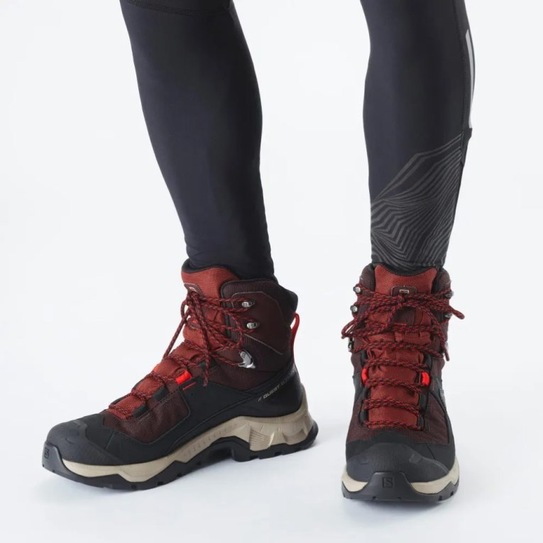 Botas Montaña Salomon Quest Element GTX Hombre Vino Negros | MX GOUQ986